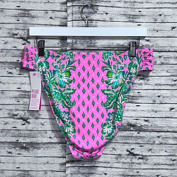 Lilly Pulitzer High Waisted Clancy Bikini Bottoms Oh Diamond Girl Engineered - Picture 2 of 11